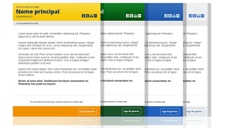 1Conheça os templates para informativos da Identidade Padrão